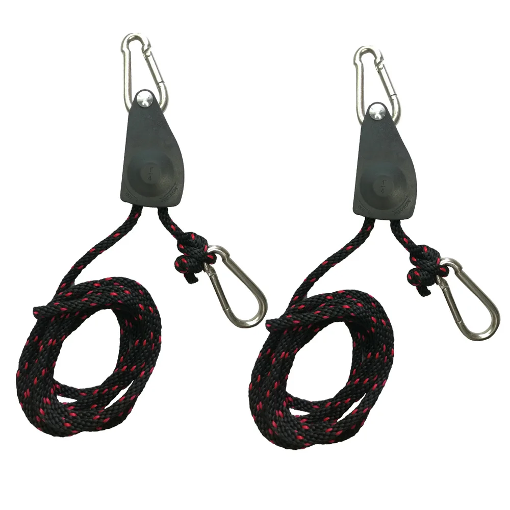 2PC/1PC 150lbs Adjustable Kayak Bow Stern Tie Down Ratchet Strap Hook Pulley Strap Rope Lock Hanger for Canoe Boat 4pcs pulley ratchets heavy duty rope clip hanger adjustable lifting pulley lanyard hanger kayak and canoe boat bow rope lock tie down strap