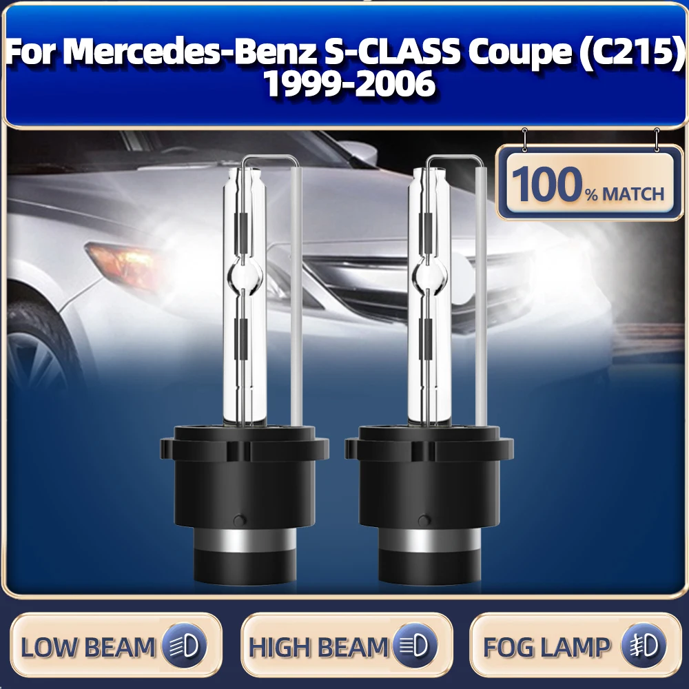 

12V 35W Xenon Lights Bulb 20000LM Car Headlight 6000K White Car Light For Mercedes-Benz S-CLASS Coupe (C215) 1999-2004 2005 2006