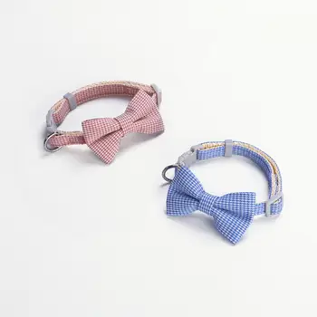 Pet Collar Adjustable Durable Cat Collars Cute Bow Kitten Necklace Soft Bell Puppy Lead Pet Product Dog Supplies Cat Accessories 3