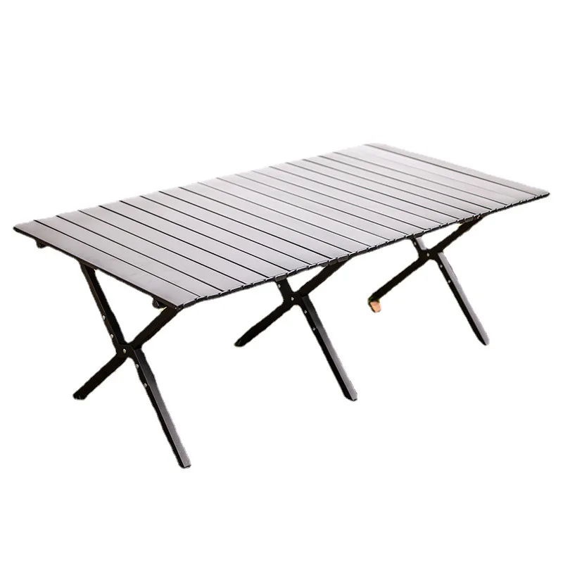 Outdoor folding table carbon steel alloy egg roll table and chairs camping picnic table portable camping table hot detachable portable folding moon chair outdoor camping chairs beach fishing chair ultralight travel hiking picnic seat tools