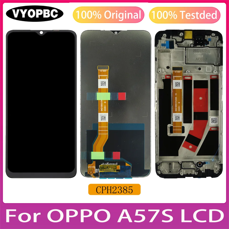 Écran Complet Avec Vitre Tactile Bleue Pour OPPO A57S CPH2385 - 6.56" - Garantie 1 An
