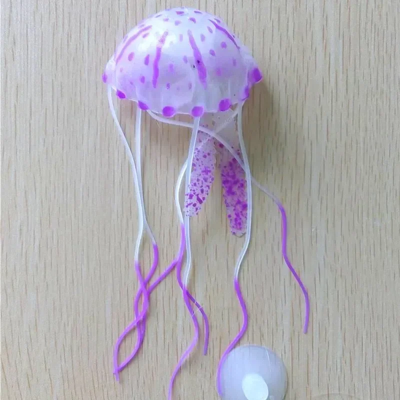 Glowing Effect Artificial Jellyfish Anemone Fish Tank Aquarium Plant Decoration Submarine Underwater Ornament fish tank ornaments fish tank decorations aquarium ornaments artificial plants artificial aquarium plants