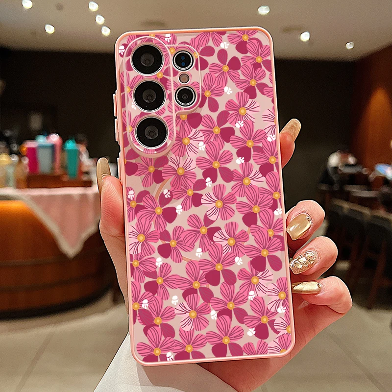 Magnetic Colorful Flower Hard Cover Phone Case