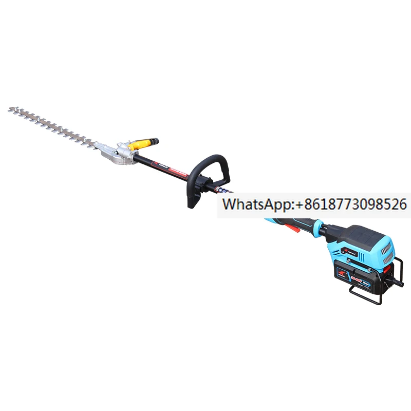 

Lithium rechargeable electric high branch hedge machine with extended garden tea tree pruning and long endurance dual blades