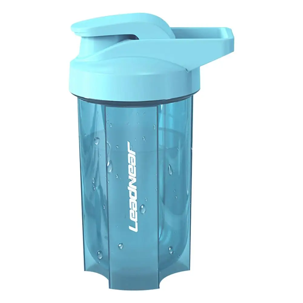 Vaso Mezclador De Proteinas 500ml - Negro con azul