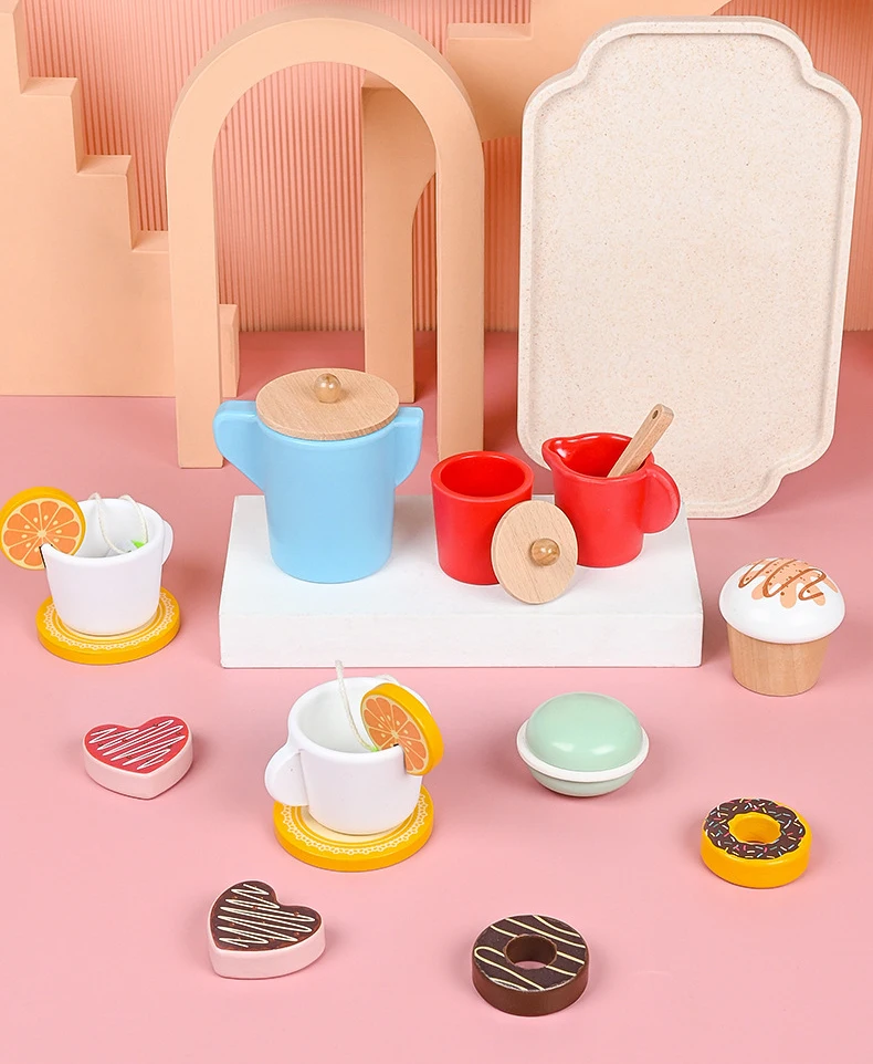 Wooden Birthday Cake & Tea Party Set