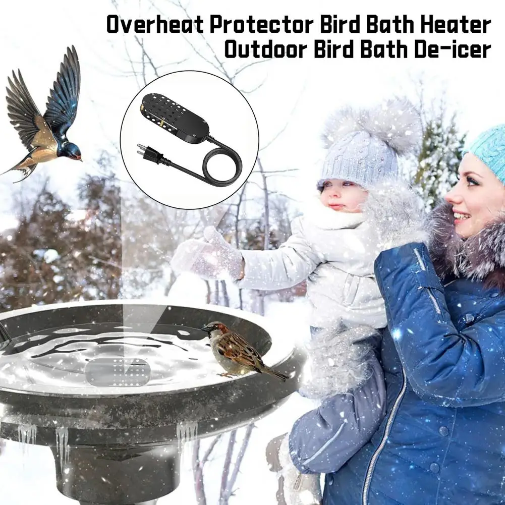 High-density Bath Heater Outdoor Bath Deicer with Thermostatic Control Heater for Winter Water Heating Garden for Chicken S
