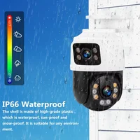 8MP 4K double objectif POE caméra IP PTZ double écran maison intelligente 360 °   Caméra IP de vidéosurveillance filaire détection de mouvement CCTV ICsee 6
