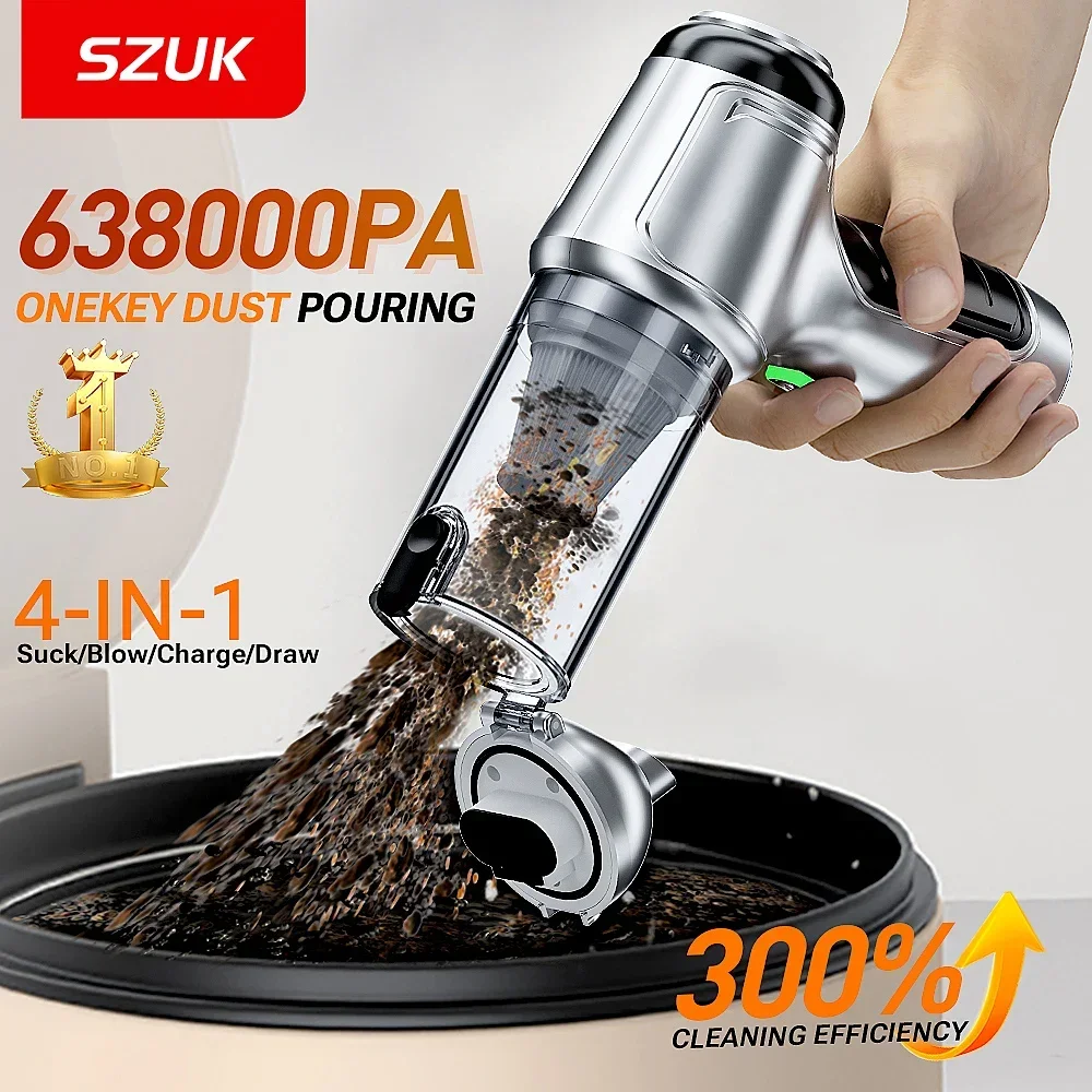 SZUK Car Vacuum Cleaner 638000Pa Wireless Mini Handheld Cleaning Machine Powerful Portable Blower Vacuum Cleaner Car Home vacuum cleaner handheld vacuum cleaner wireless vacuum cleaner portable vacuum cleaner