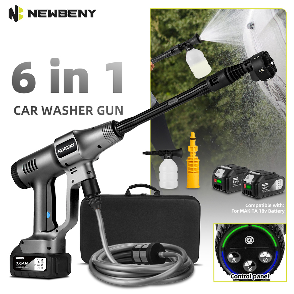 3500W 200Bar Brushless Electric High Pressure Washer Cordless Efficient Car Garden Cleaning Spray Gun ToolFor  18V Battery