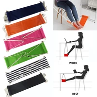 Portable Foot Hammock Strap 2 Hook Polyester Desk Rest Foot Hanger Hanging Chair Foot Put Feet Swing Footrest Leg Hammock Office 1