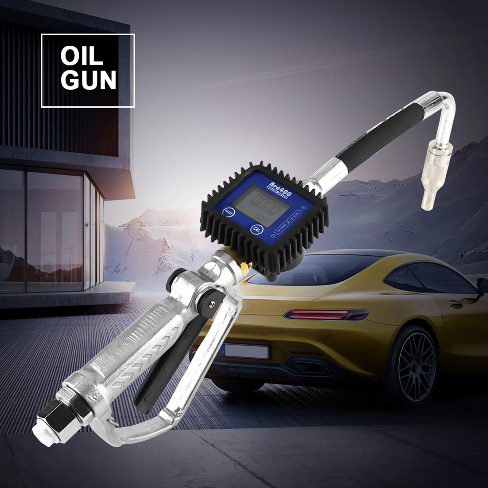 Digital Fuel Oil Lubricant Nozzle Gun Fueling Nozzle with Meter Meter Oil Fill Fuel