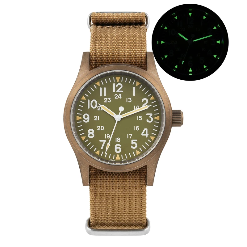 Militado ML05 Vintage Watch VH31 Quartz Movement Military