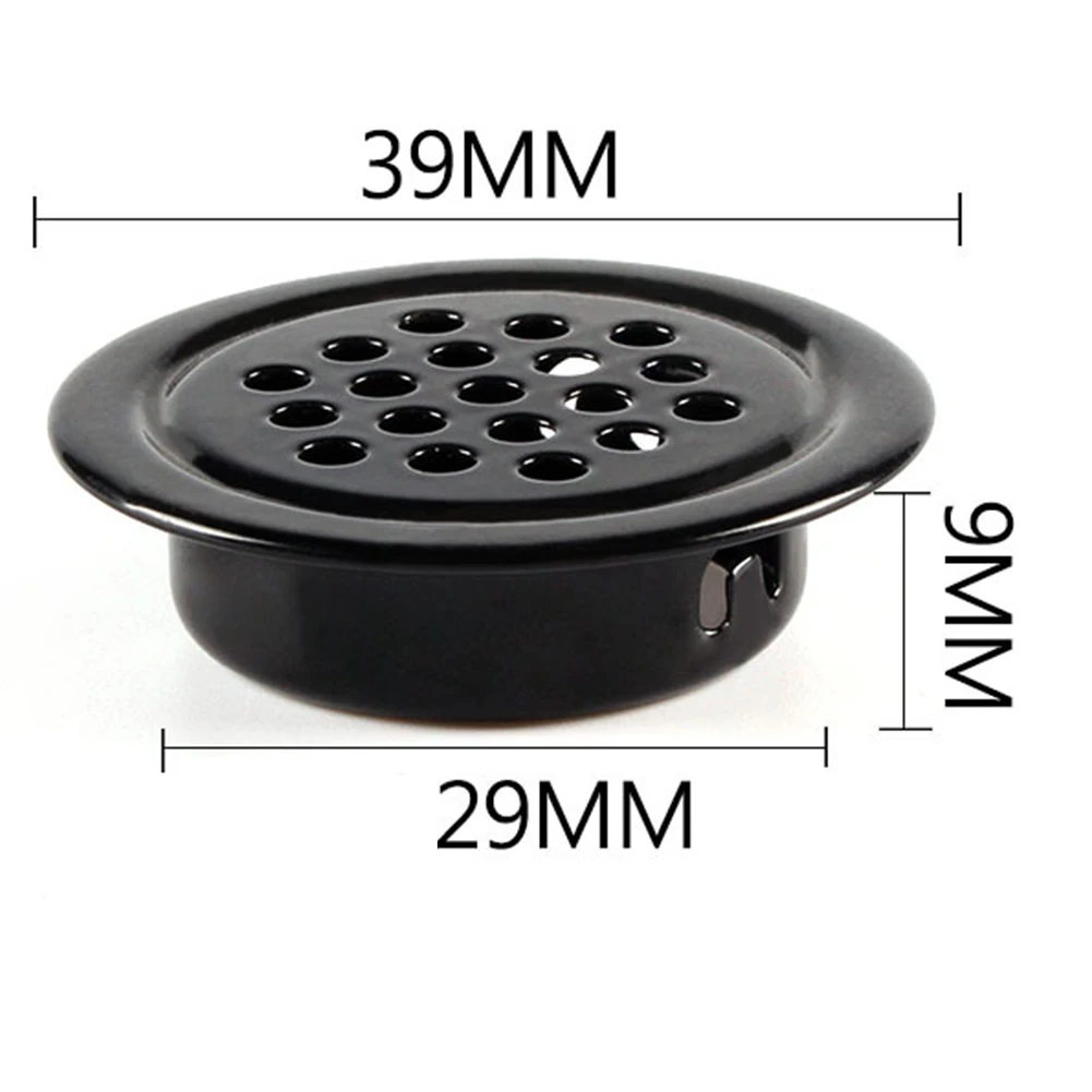 10pcs Vent Covers Round Cabinet Air Duct Vent Mesh Hole Plug Decoration Cover Wardrobe Grille Ventilation Door Systems
