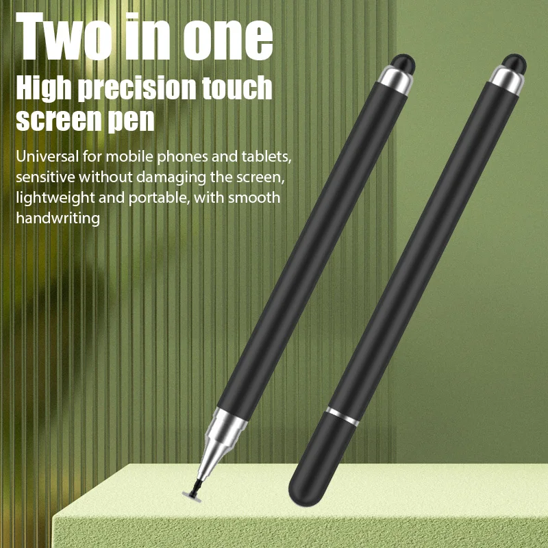 Dual-head Capacitive Pen Disc Silicone Head Dual-purpose Stylus PaintingOffice Retouching Mobile Phone Tablet Pen Capacitive Pen