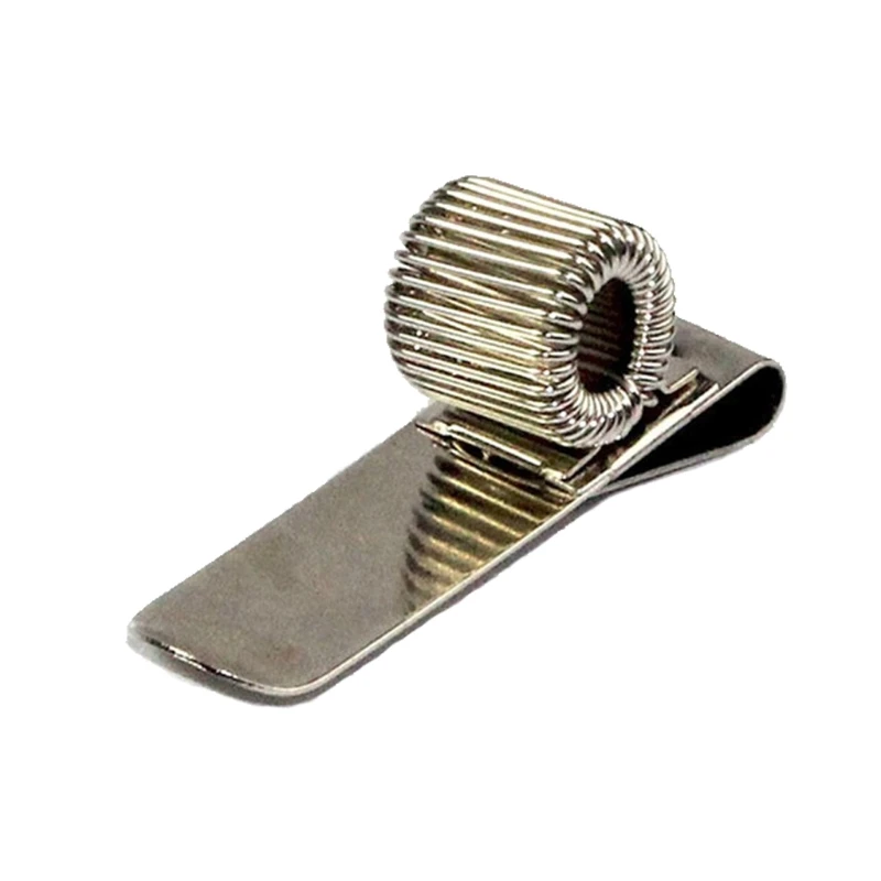 Compact and Flexible Portable Metal Pen Holder for Notebooks and Clipboards