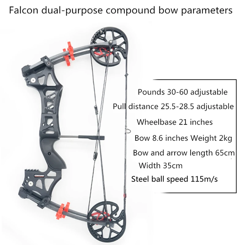 alliage version tir à l'arc en acier balle arc double usage poulie composé  arc pour 2
