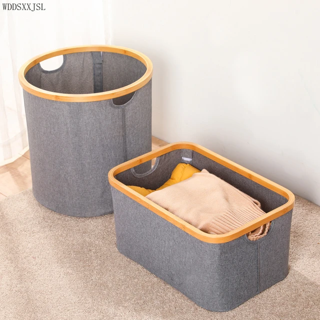 Bamboo Folding Laundry Basket