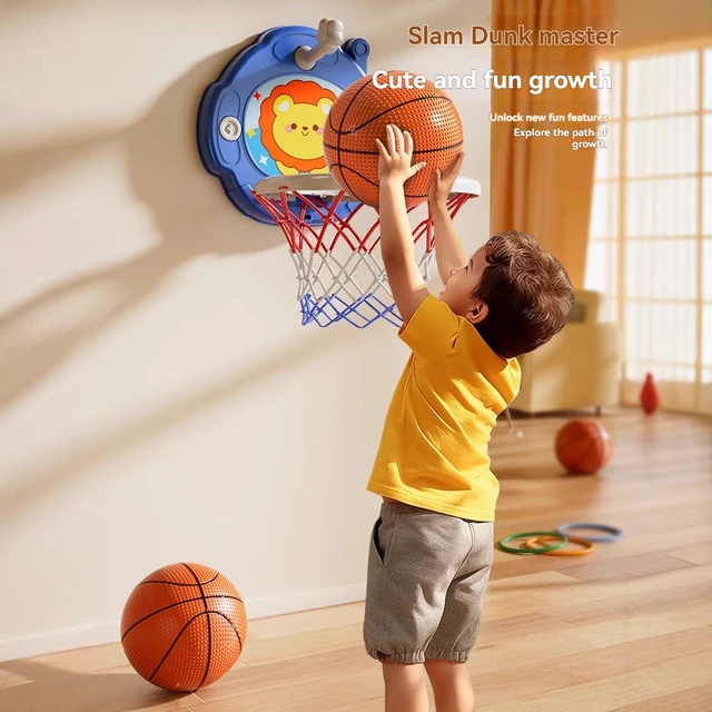 2025 New Children's Basketball Frame Indoor Shooting Hanging Baby Basketball Stand 1-5 Year Old Baby Home Ball Toy No Punching