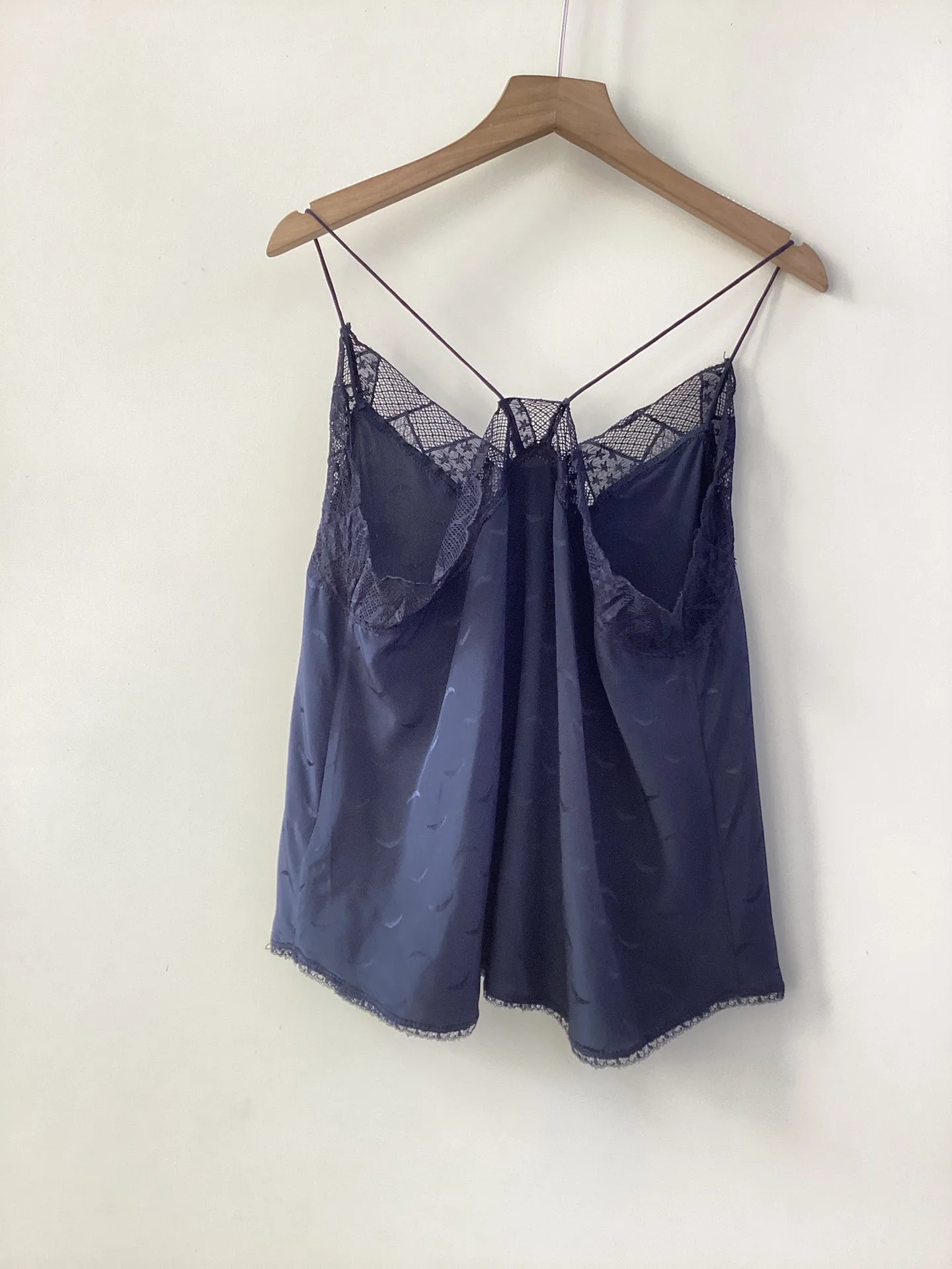 

2024 Summer 100% Silk Camisole Top Lace Spliced Women Tank Top