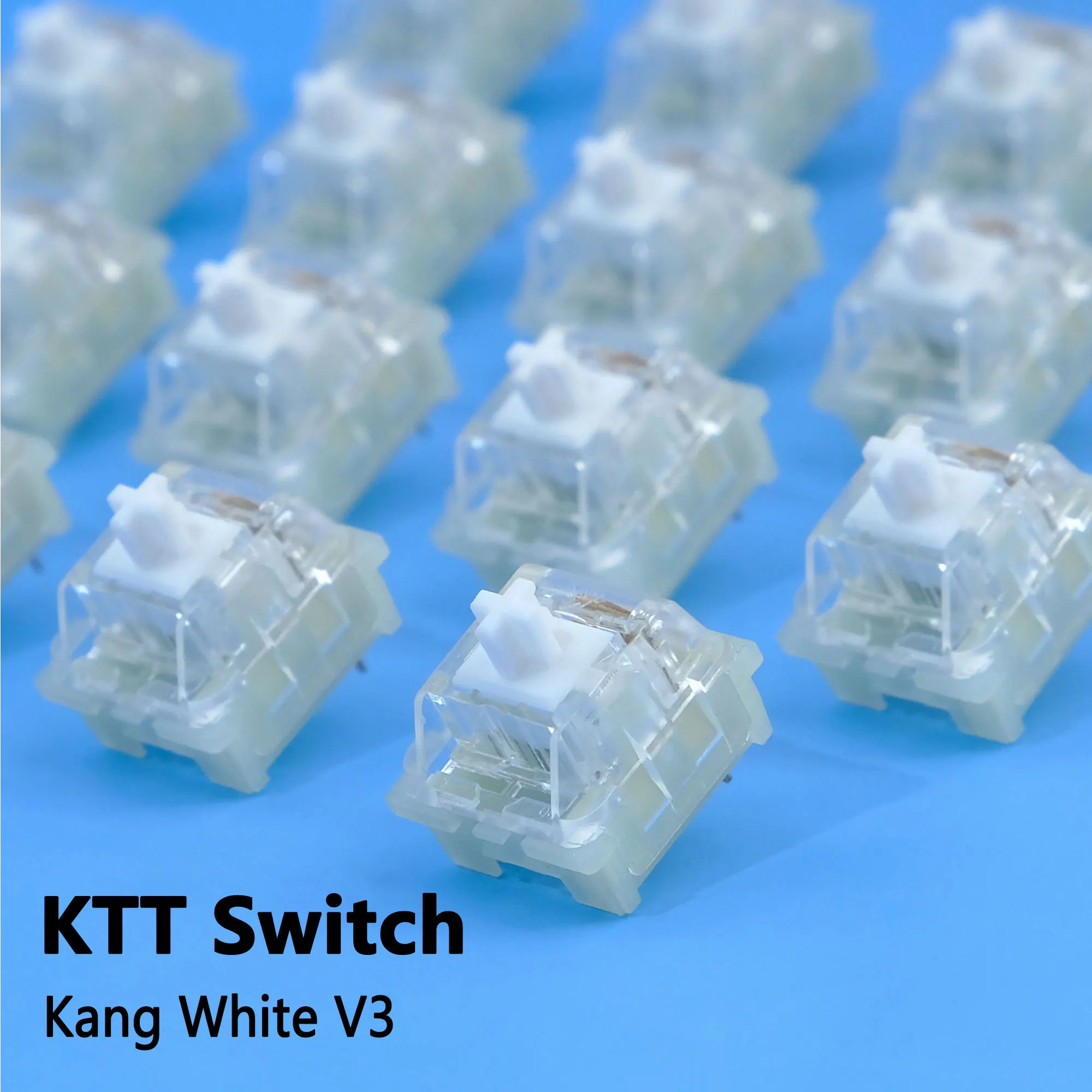 Ktt Kang Branco Interruptor de Teclado Mecânico Custom Cherry Rgb Smd Gaming Compatível com mx Switch v3 Switches 3pin Atacado