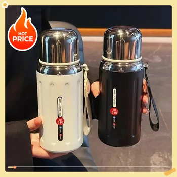New 800ml Vacuum Flask Insulated Water Bottles Travel Thermal Cups For Hot And Cold Beverage Summer Winter Drinkware Gifts 1