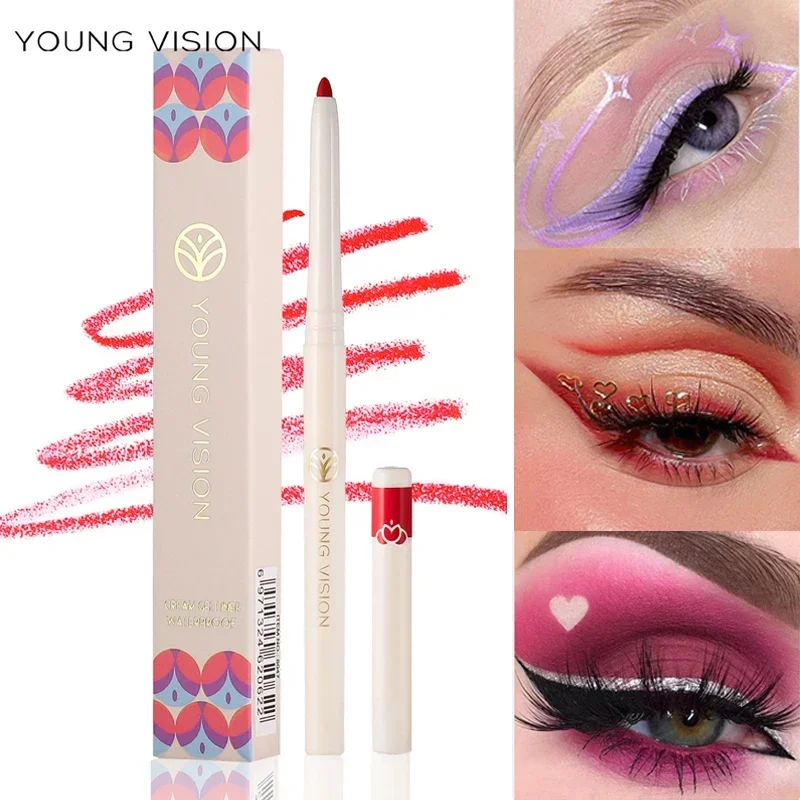 12 Colors Waterproof Colorful Eyeliner Pencil Long Lasting Green Red Eyeliner Pigment No Smudge Eyeiner Pen Eye Makeup Cosmetics eyeliner pencils eyeliner pen