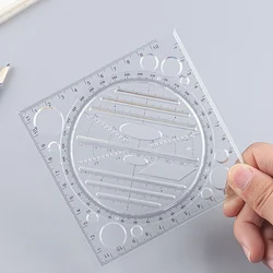 Multifunctional Drawing Template Art Design Construction Architect Stereo Geometry Ellipse Drafting Scale Ruler Measuring Tool
