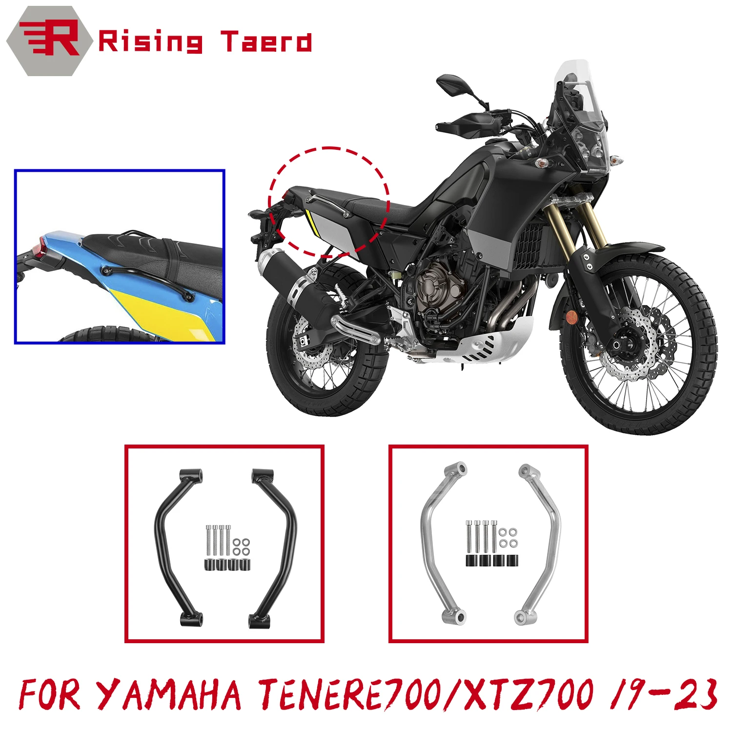 

Аксессуары для мотоциклов YAMAHA TENERE 700, задняя пассажирская ручка, захват, рельсовый подлокотник Tenere700 XTZ 700 T700 XT700Z XTZ700