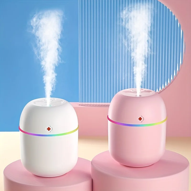 USB 가습기 포함 아로마 테라피 기계, 침실 사무실 자동차 가습기, 자동차 분위기 아로마 테라피 기계, 260ML
