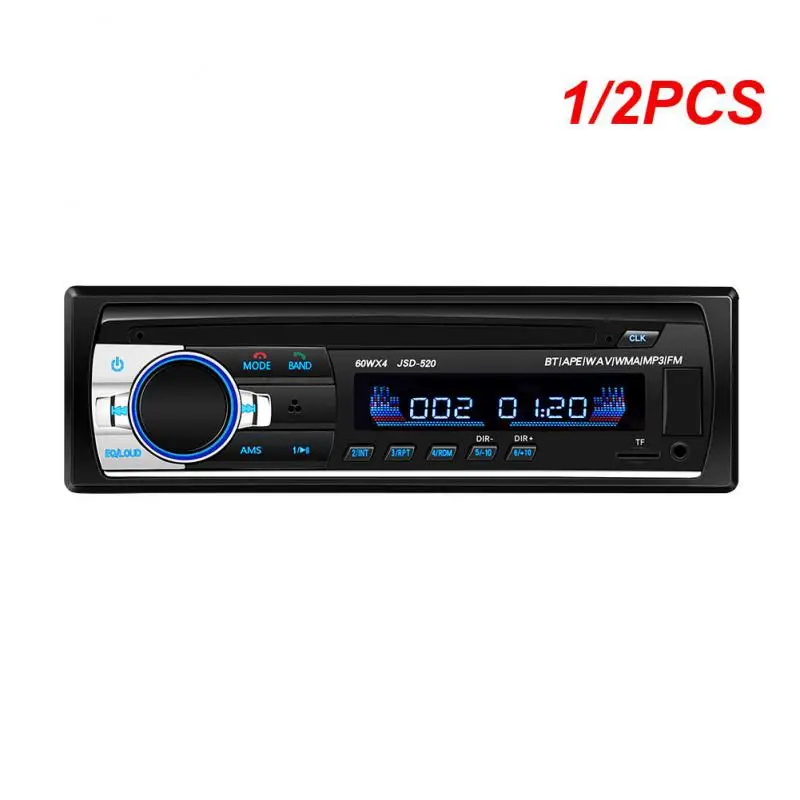 1/2 Pz Podofo Jsd-520 Autoradio In Dash 1 Din Registratore Lettore Mp3 Fm Audio Stereo Usb/Sd Ingresso Aux Porta Iso Bluetooth