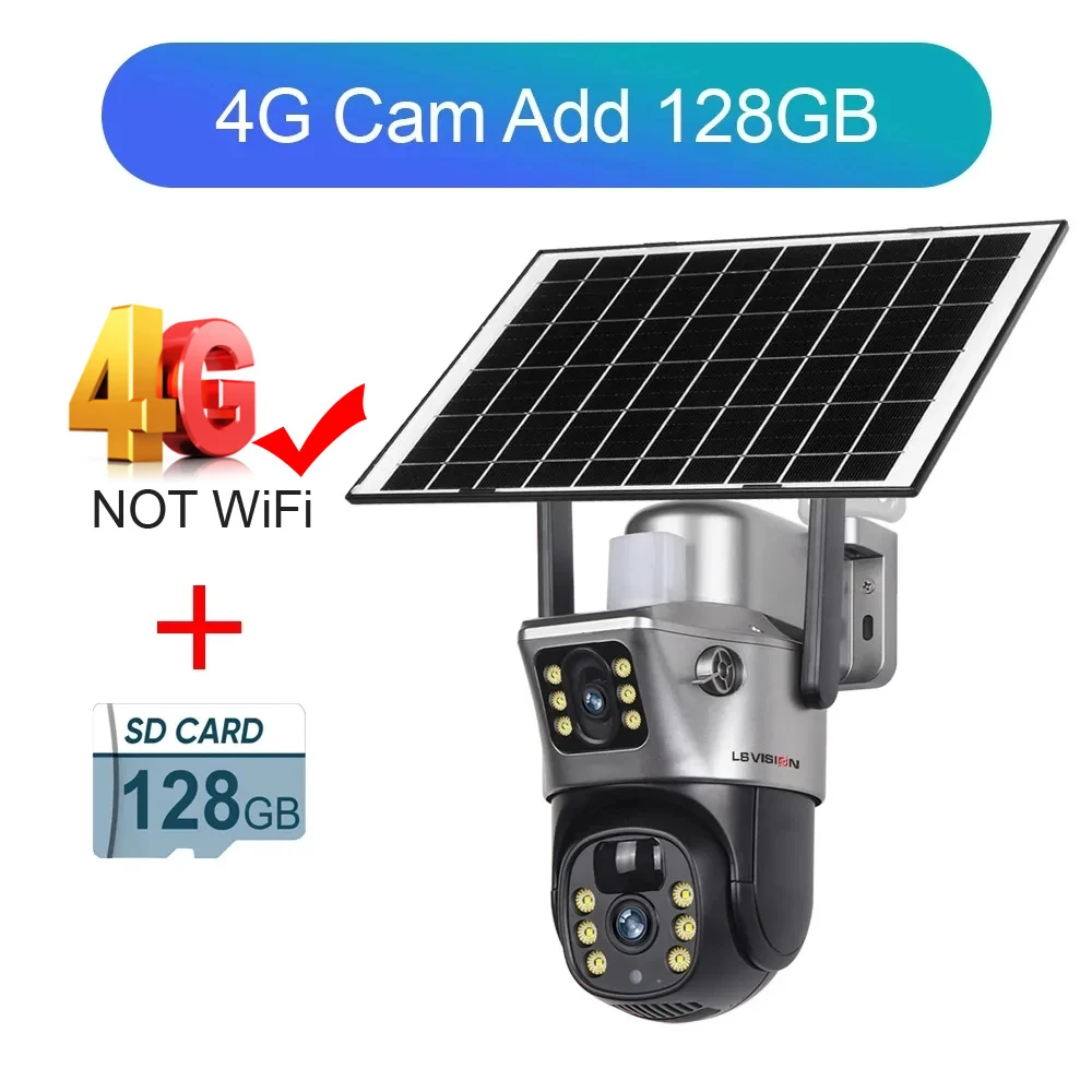 LS VISION-كاميرا شمسية خارجية ، شاشة مزدوجة ، IP P...