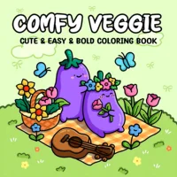 COMFY VEGGIE Bold-easy Patterns Coloring Book for Adults Cute Drawing Book Perfect Gift for Party and Birthday 1