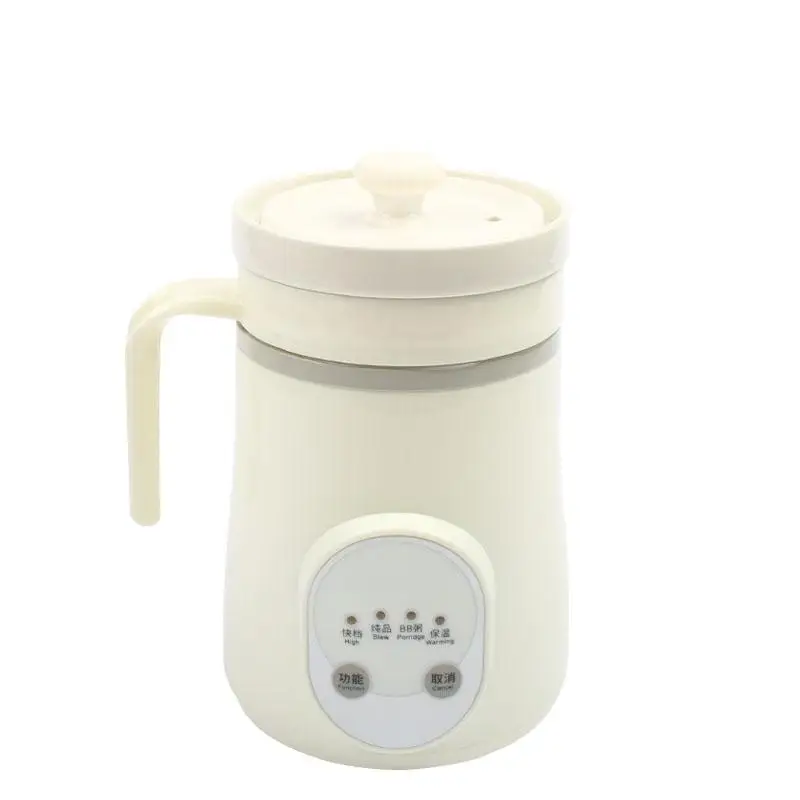 Ceramics Mini Electric Water Kettle Thermal Heating Cup Boiler Soup Health Pot Stew Porridge Noodle Slow Cooker Milk Heater 0.6L 4