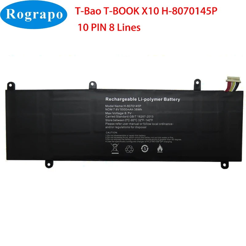 T-bao-book X10 Bateria do Portátil Computador Novo 7.6v 5000mah 15.6 H8070145p