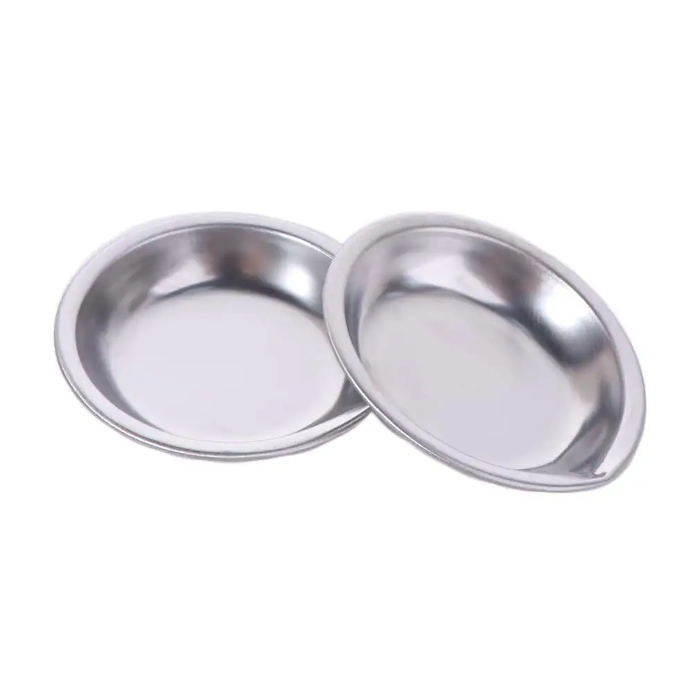 10pcs 스테인레스 스틸 페인팅 컬러 볼 드로잉 타블렛 미니 페인트 컬러 믹싱 컵 재사용 가능한 팔레트 플레이트 푸어 마우스 팔레트