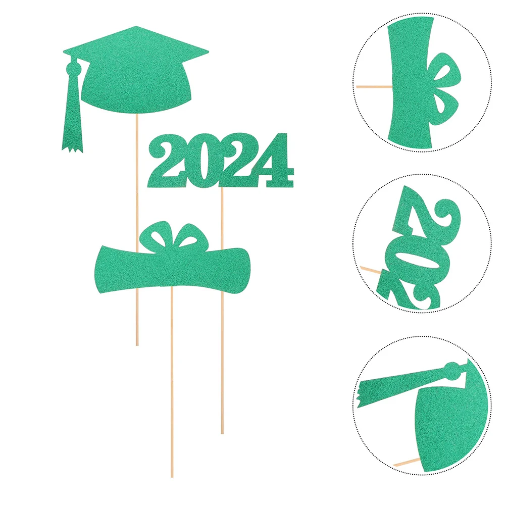 

9pcs Graduation Table Decorations Graduation Party Centerpiece Sticks Congrats Graduation Decoration