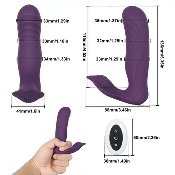 Vasana Thrusting Dildo Vibrator Small Range Telescopic Vaginal Wall G spot Stimulator Clitoris stimulation Wearable Panties 6