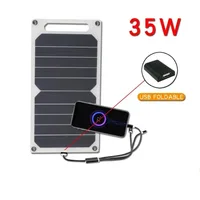 Pour l'urgence extérieure USB 5-35W chargeur Portable étanche panneau solaire peut être fixé sac à dos pour la randonnée en plein air, le Camping 6