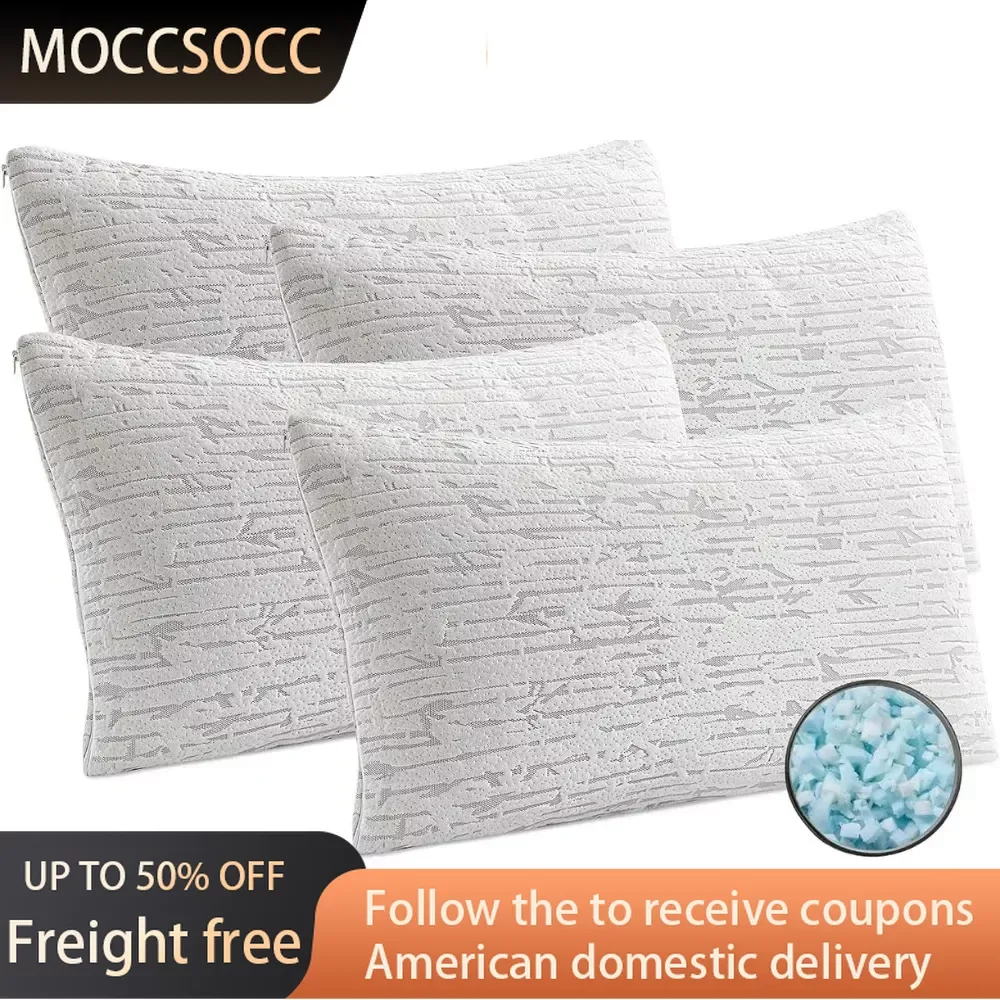

Rayon Derived From Bamboo Pillow Sleeping Pillows Memory Foam Pillow - King Size Set of 4 Memory Foam Pillows Freight Free Home