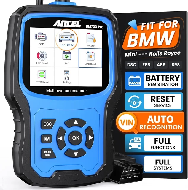 ANCEL BM700 Pro All System OBD2 Scanner For BMW EPB SAS Airbag ABS Oil CAS Reset Car Code Reader OBD 2 Diagnostic Tool