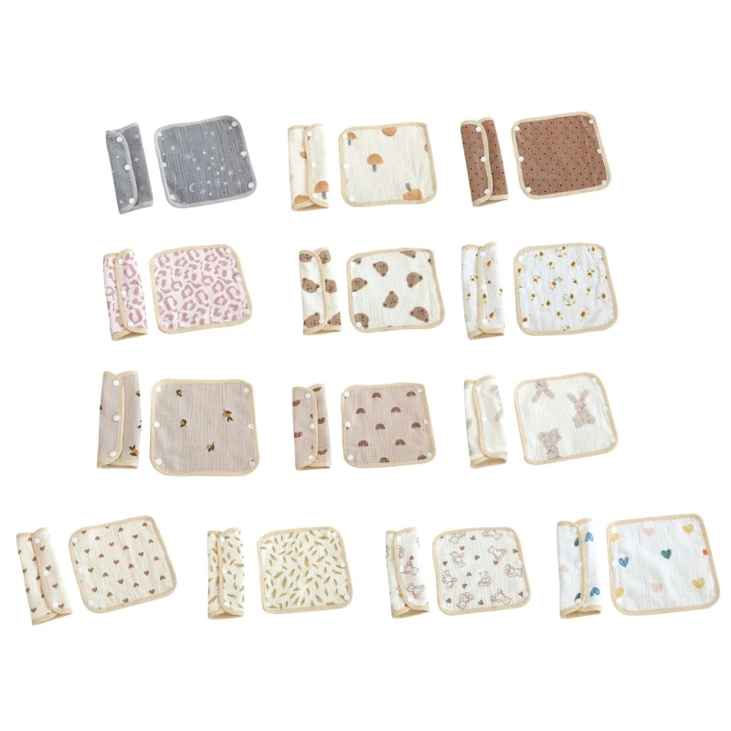 

Comfortable Teething Towel 4-Layer Cotton Baby Strap Saliva Towel Multi-Function Drop Shipping