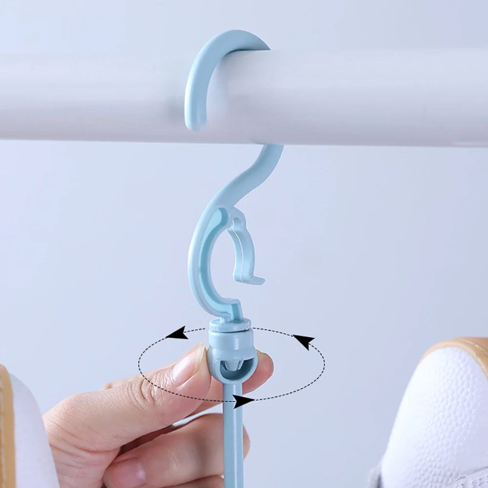 1PC Hanging Shoe Hook Balcony Drying Shoe Rack Dormitory Balcony Hanging Shoe Rack Plastic Storage Rack