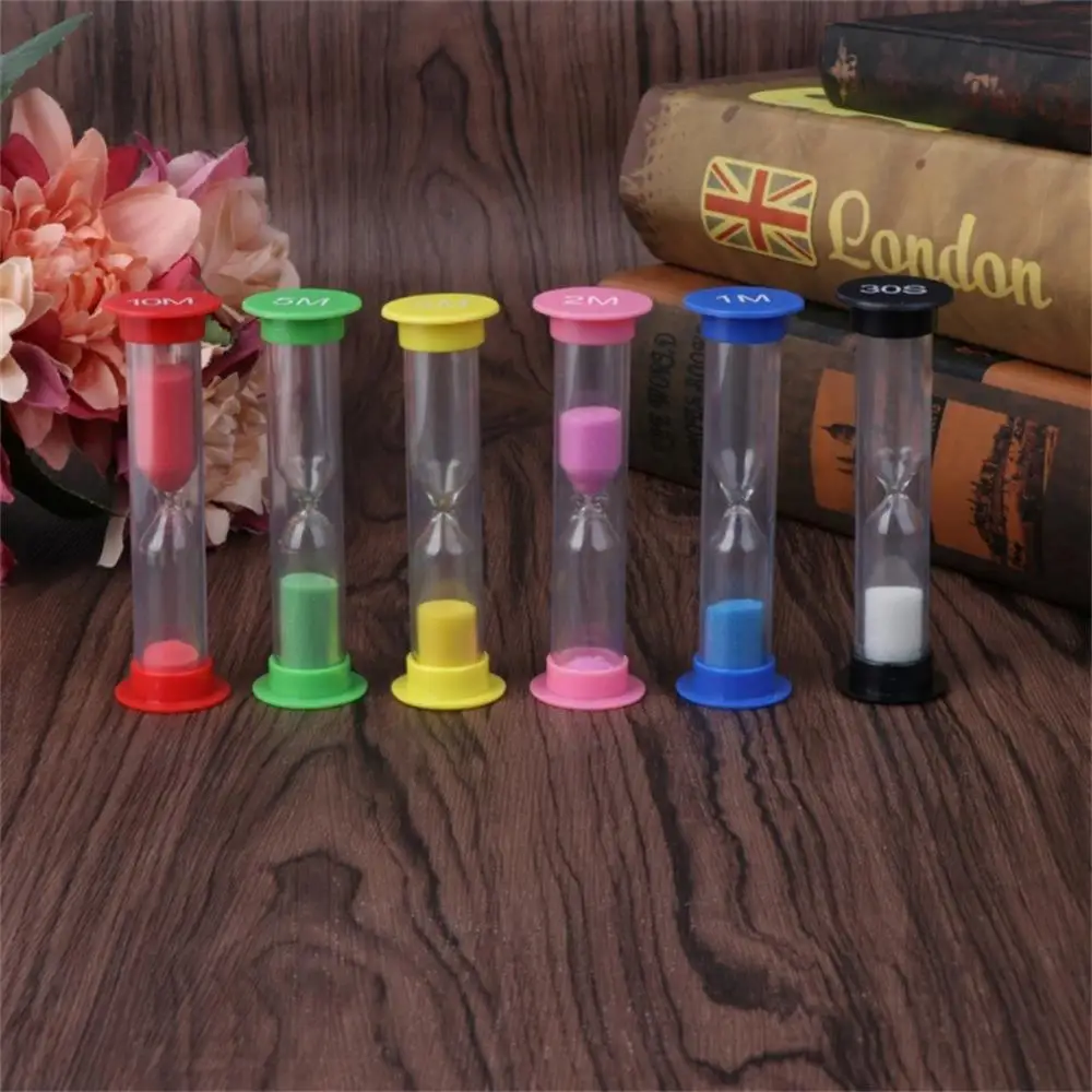 6Pcs Kid 1/2/3/5/10 Minutea Children Hourglass Kids Shower Tooth Brushing Timer Sandglass Game Sand Clock Timers Sand Timer 2