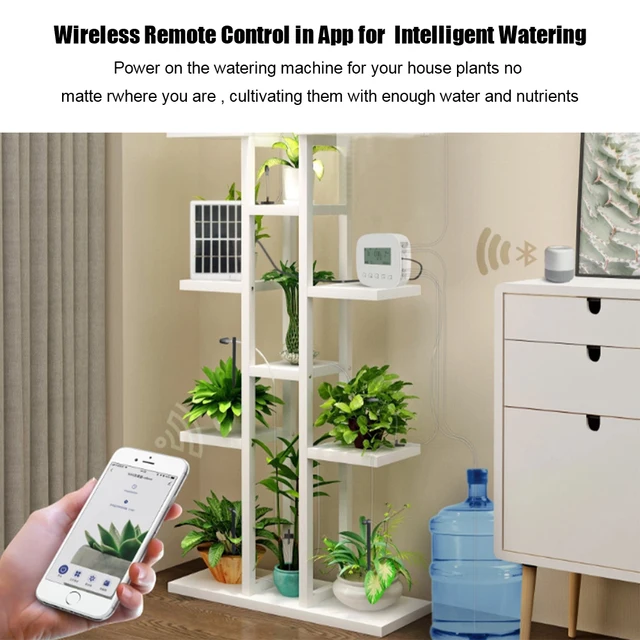 WiFi Tuya with Solar Panel Digital Watering Irrigation Timer Micro-drip Irrigation Controller Intelligent Automatic Water Timer 3