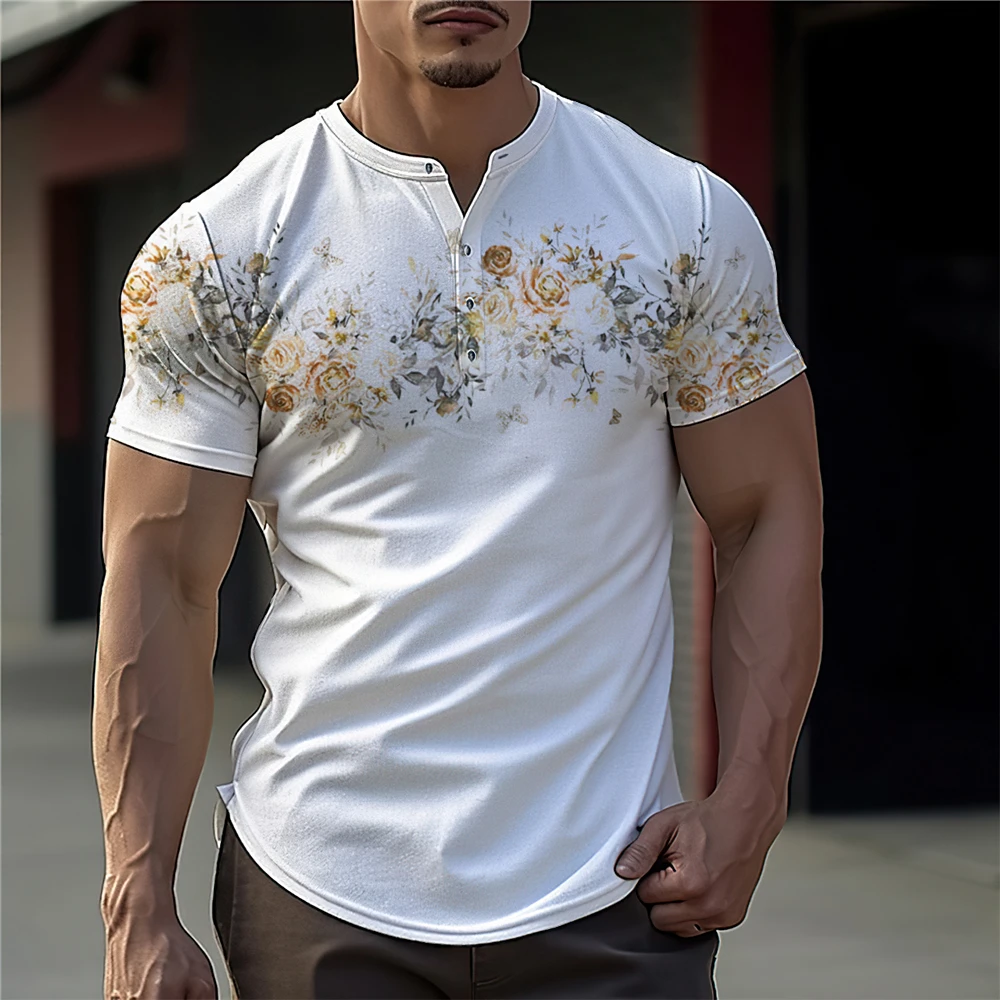 

Men'S Shirt 3d Fashion Splicing Print Retro Shirt Oversized Casual Short-Sleeved Summer Streetwear Men'S Clothing Tops T-Shirt