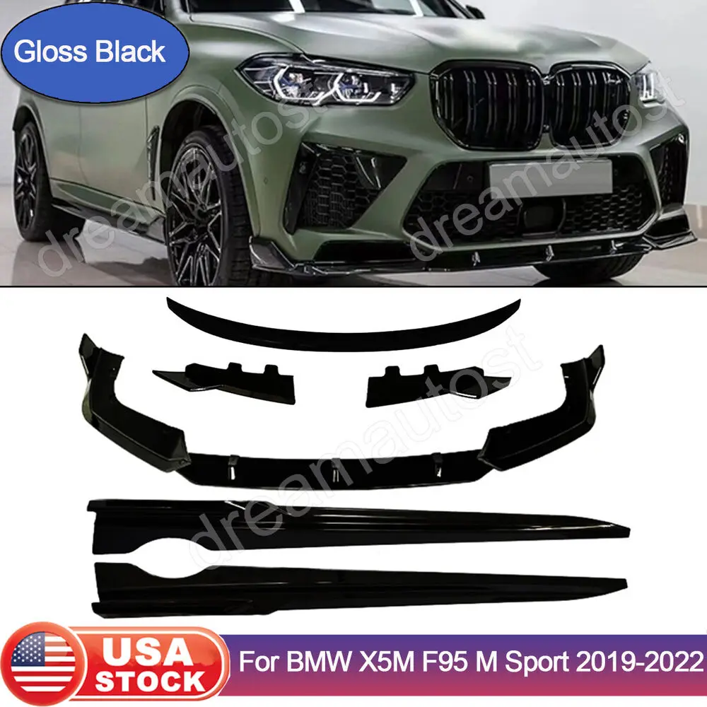 

6 шт., передний разветвитель для BMW X5M F95 2020-22