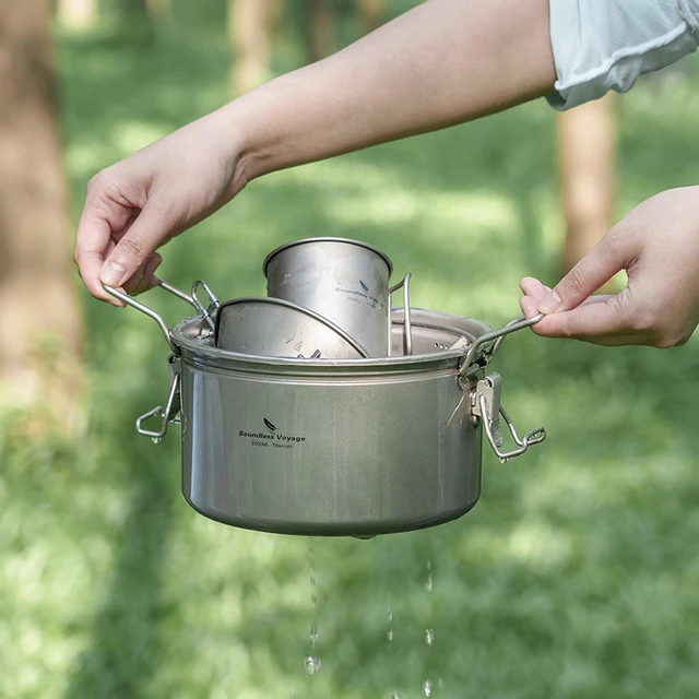 Titanium Cookware TOAKS CKW-1100 Titanium Outdoor Camping Pan