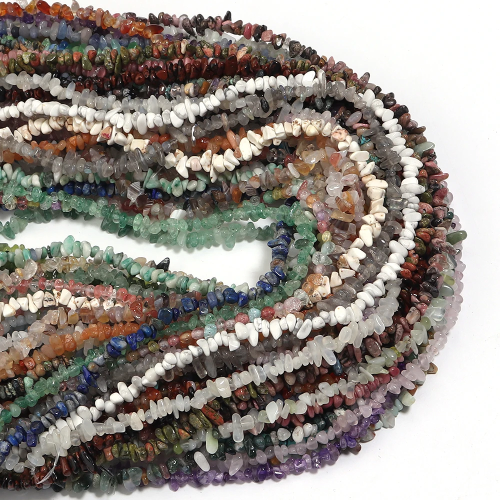 5x3mm 약 300pcs 천연석 비즈 멀티 컬러 자갈 불규칙한 모양 루즈 스페이서 비즈 공예품 키체인 액세서리 만들기