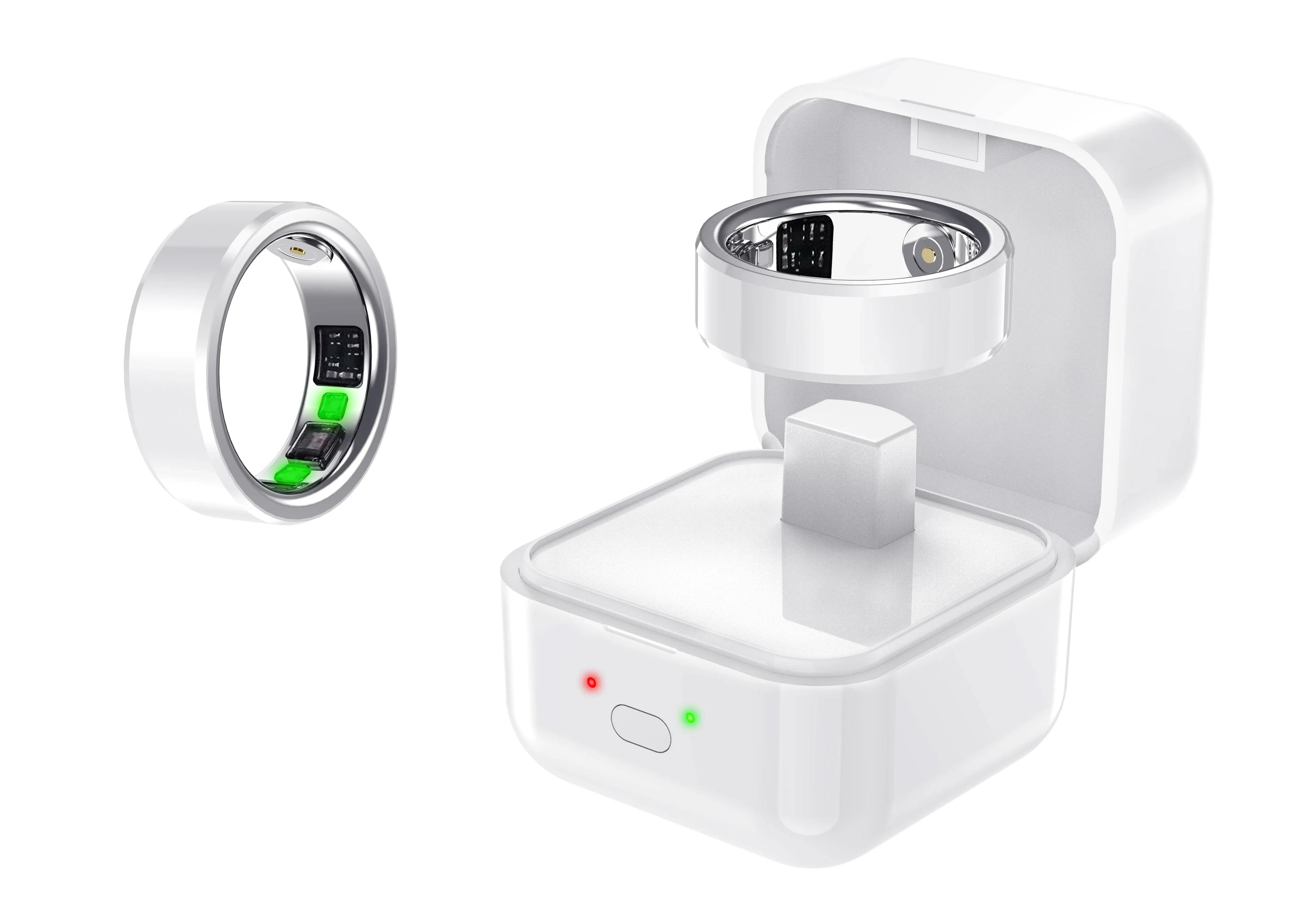 Smart Ring Health App Intelligent Monitoring Tracker Heart Rate Blood Oxygen Body Temperature Men Women IOS Android